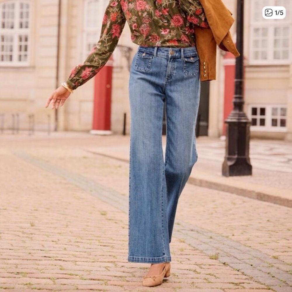 Talbots Classic Jean Wide Leg Trouser